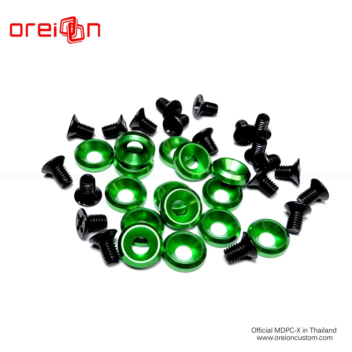 M3 green Countersunk Washer
