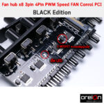 สายพัดลม Fan hub x8 3pin 4Pin PWM Speed FAN Conrol PCI (5)